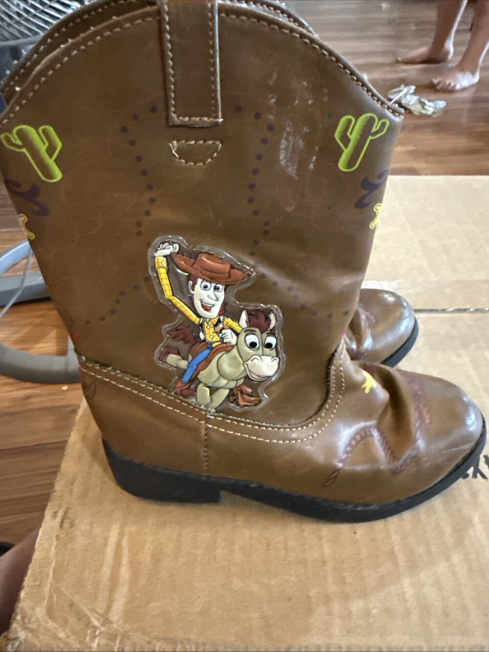 Disney Pixar Toy Story Brown Cowboy Boots – Woody & Bullseye | Toddler Size 10